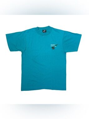 Vintage Isle Royale National Park Single Stitch Graphic T-Shirt Turquoise Medium